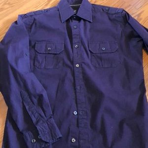 Plum casual button down